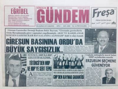 Giresun İleri Gazetesi 6 Haziran 2015 - Giresun Basınına Orduda Büyük Saygısızlık GZ43212 - 1