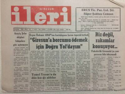 Giresun İleri Gazetesi 6 Kasım 1992 - Ergun Özdemir Anaptan Kurtuluşunu Horon Teperek Kutladı GZ32511 - 1