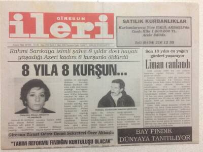 Giresun İleri Gazetesi 6 Mart 2000 - 8 Yıla 8 Kurşun GZ32405 - 1