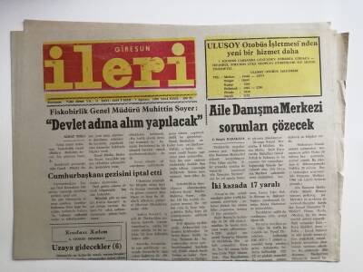 Giresun İleri Gazetesi 7 Ağustos 1990 Devlet Adına Alım Yapacak -GZ14574 - 1