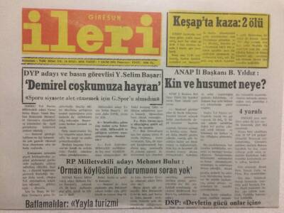 Giresun İleri Gazetesi 7 Ekim 1991 - Demirel Coşkumuza Hayran GZ32582 - 1