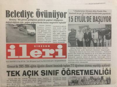 Giresun İleri Gazetesi 7 Eylül 2005 - Giresunspor Yolunda İlerleyecek Güçte GZ32332 - 1