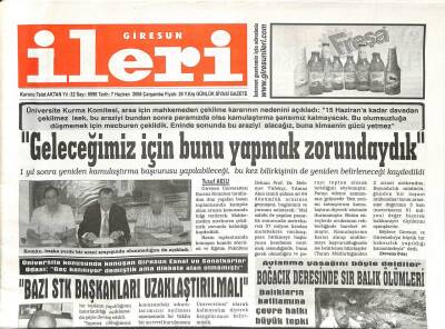 Giresun İleri Gazetesi 7 Haziran 2006 - Giresunsporda Hareketli Saatler GZ108292 - 1