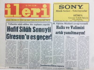 Giresun İleri Gazetesi 7 Kasım 1991 - Halkı Ve Valimizi Yanıltmayın GZ41430 - 1