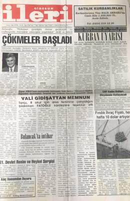 Giresun İleri Gazetesi 7 Mart 2000 -Fındık İhraç Fiyatı, Her Hafta 10 Dolar Artıyor GZ30583 - 1