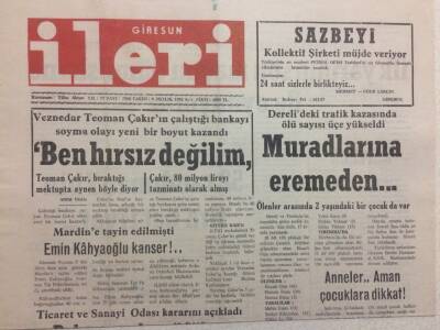 Giresun İleri Gazetesi 8 Aralık 1992 - DYPnin Keyfine Diyecek Yok GZ32451 - 1