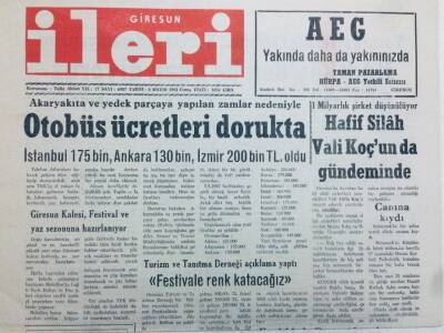 Giresun İleri Gazetesi 8 Mayıs 1992 - Otobüs Ücretleri Dorukta GZ41063 - 1