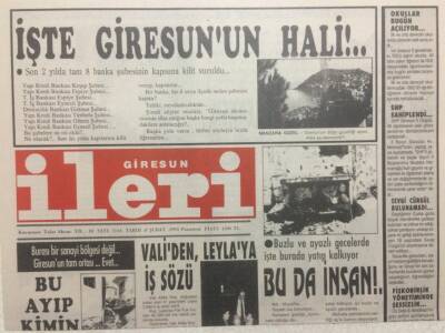 Giresun İleri Gazetesi 8 Şubat 1993 - İşte Giresunun Hali GZ34733 - 1