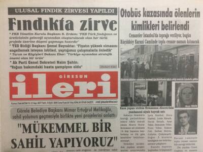 Giresun İleri Gazetesi 9 Eylül 2005 - Fındıkta Zirve GZ32334 - 1