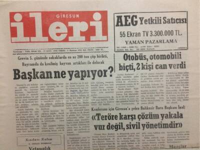 Giresun İleri Gazetesi 9 Haziran 1992 - Başkan Ne Yapıyor GZ34523 - 1