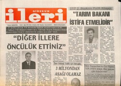 Giresun İleri Gazetesi 9 Haziran 2003 - Giresun Kalesine Turist Akını GZ101679 - 1