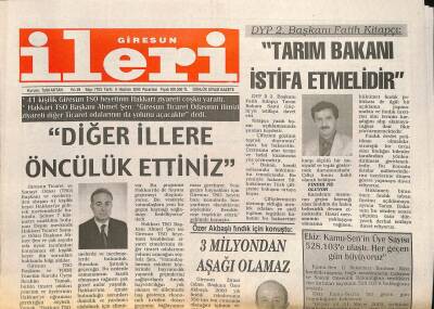 Giresun İleri Gazetesi 9 Haziran 2003 - Giresun Kalesine Turist Akını GZ101679 - 2