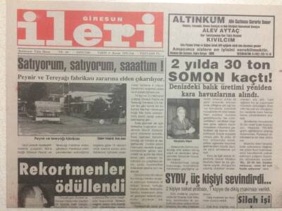 Giresun İleri Gazetesi 9 Kasım 1993 - Peynir Ve Tereyağı Fabrikası Satılıyor GZ32429 - 1
