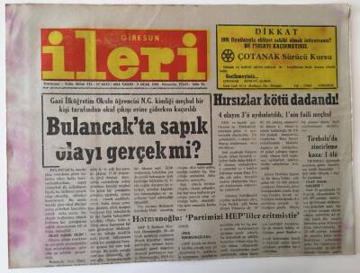 Giresun İleri Gazetesi - 9 Ocak 1992 - Yeni Maaş Ödeme Sisteminde Karmaşa - GZ43846 - 1