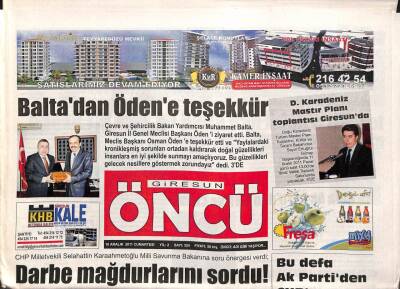 Giresun Öncü 10 Aralık 2011 - Uyuşturucu Madde Satıcılarına Baskın - Karaahmetoğlu Darbe Mağdurları Sordu GZ95387 - 1