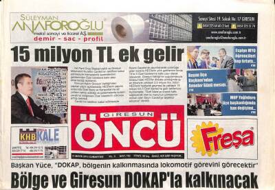 Giresun Öncü 11 Mayıs 2013 - Aksudan, Teknik Heyet Ve Oyunculara Moral - Espiye MYO Öğrencileri Kep Fırlattı GZ95392 - 1