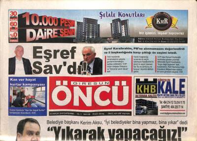 Giresun Öncü 22 Aralık 2010 - Yusuf Şimşeke Çifte Görev - Havalar Isındı Fiyatlar Arttı GZ95386 - 1