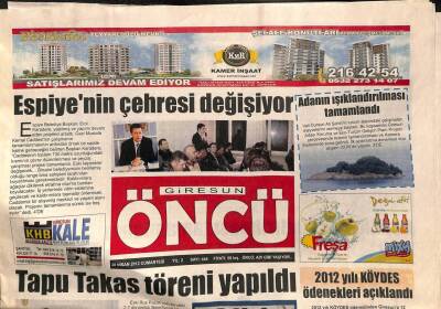 Giresun Öncü 28 Nisan 2012 - Giresunluların Ziyareti Yatırıma Dönüştü - Anaokulu Öğrencilerinden Bilim Şenliği GZ95385 - 1