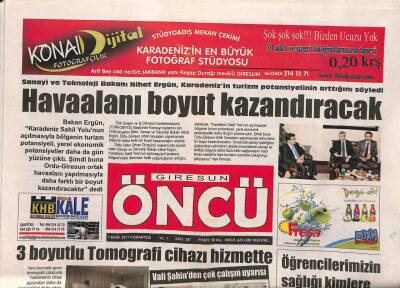 Giresun Öncü Gazetesi 1 Ekim 2011 - Giresunspor Adanaspora Yenildi 2-1 GZ108370 - 1
