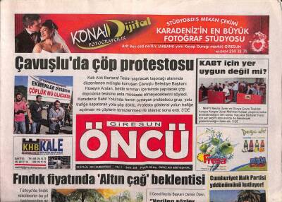 Giresun Öncü Gazetesi 10 Eylül 2011 - Çavuşluda Çöp Protestosu GZ108379 - 1