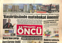 Giresun Öncü Gazetesi 11 Ekim 2011 - Canikli Başörtüsünde Mutabakat Önemli GZ101983 - 2