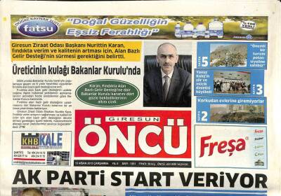 Giresun Öncü Gazetesi 15 Nisan 2015 - Tireboluya Gençlik Merkezi Yapılıyor GZ109113 - 1