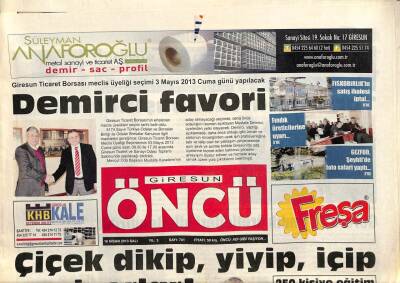 Giresun Öncü Gazetesi 16 Nisan 2013 - Muhasebeciler Odası Başkan Adayı Dalman Öncüye Konuştu GZ94284 - 1