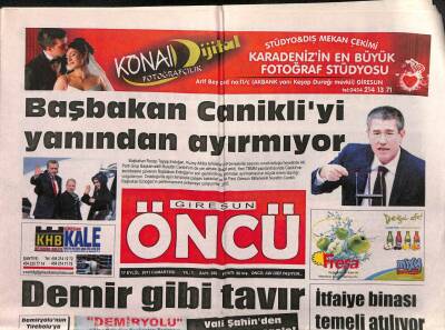 Giresun Öncü Gazetesi 17 Eylül 2011 - Başbakan Canikliyi Yanından Ayırmıyor GZ108388 - 1
