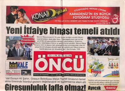 Giresun Öncü Gazetesi 19 Eylül 2011 - Çotanaklar Akhisar Belediyespor Deplasmanında Bir Puanla Dönüyor GZ108375 - 1
