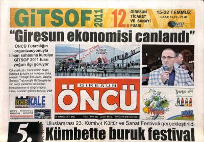 Giresun Öncü Gazetesi 19 Temmuz 2011 - Giresun Ekonomisi Canlandı GZ108210 - 1