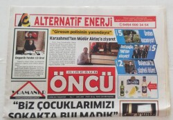 Giresun Öncü Gazetesi 2 Ekim 2017 -Tirebolu Bezine Birincilik Ödülü- GZ45978 - 2