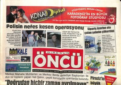 Giresun Öncü Gazetesi 20 Ağustos 2011 - AK Parti Hain Saldırıyı Kınadı GZ101981 - 2