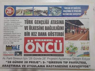 Giresun Öncü Gazetesi - 20 Mayıs 2011 - Türk Gençliği Atasına Ve Ülkesine Bağlılığını Bir Kez Daha Gösterdi GZ112628 - 1