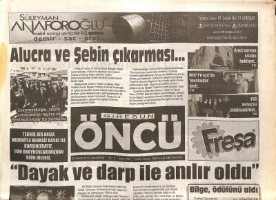 Giresun Öncü Gazetesi 20 Nisan 2013 - Çakırmelikoğlu , Seçim Çalışmalarını Alucra Ve Şebinkarahisarda Sürdürdü GZ96288 - 1