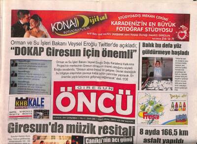Giresun Öncü Gazetesi 21 Eylül 2011 - Karmeta Karadeniz Rüzgarı Estirecek GZ108241 - 1
