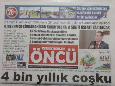 Giresun Öncü Gazetesi - 21 Mayıs 2011 - Gülşen Giresun Konserinde GZ112629 - 1