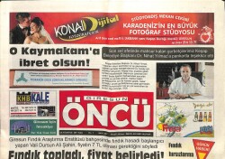 Giresun Öncü Gazetesi 23 Ağustos 2011 - Vali Fındık Topladı Fiyat Belirledi GZ101984 - 1
