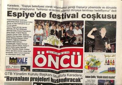 Giresun Öncü Gazetesi 25 Temmuz 2011 - Kıraç Espiye Festivalini Salladı GZ108756 - 1