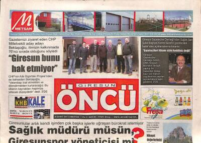 Giresun Öncü Gazetesi 26 Şubat 2011 - Bakanlar Kurulu Kararı İle Fındık Üretim Alanları Artırıldı , Bu Nasıl İş ? GZ96302 - 1