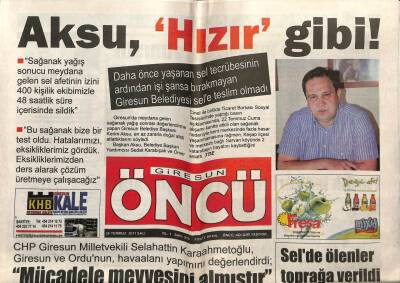 Giresun Öncü Gazetesi 26 Temmuz 2011 - Fiskomar Yeniden Yapılandırılıyor GZ108758 - 1