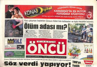Giresun Öncü Gazetesi 27 Ağustos 2011 - Oltaya Köpek Balığı Takıldı GZ101979 - 1