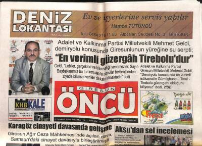 Giresun Öncü Gazetesi 27 Temmuz 2011 - Zorlu 2014e Kadar Giresunsporda GZ108239 - 1