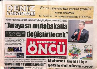 Giresun Öncü Gazetesi 28 Temmuz 2011 - Erteleme Giresuna Yaradı GZ108208 - 1