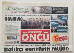 Giresun Öncü Gazetesi 3 Nisan 2013 -Osman Ağa ve Milli Mücadele Şehitleri Tören ve Dualarla Anıldı- GZ45989 - 2