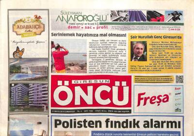 Giresun Öncü Gazetesi 31 Mayıs 2014 - UMEM Projesine Hizmet Ve Tarım Sektörü de Dahil Edildi GZ94322 - 1