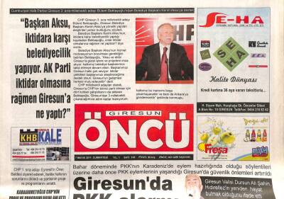 Giresun Öncü Gazetesi 7 Mayıs 2011 - Saadet Partisinden Yağlıdere Çıkarması GZ96301 - 1