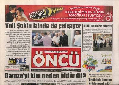 Giresun Öncü Gazetesi 9 Eylül 2011 - Fındık Kabuğu Yakmak Yasak GZ108368 - 1