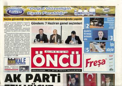 Giresun Öncü Gazetesi 9 Nisan 2015 - Tirebolu Belediyesinden Asfalt Atağın GZ84844 - 1