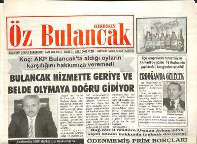 Giresun Öz Bulancak Gazetesi 24 Mart 2006 - Bulancaksporda Divriğispor Harekatı GZ108679 - 1
