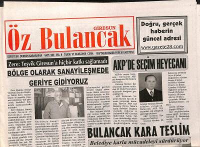 Giresun Öz Bulancak Gazetesi 27 Ocak 2006 - AKPde Seçim Heyecanı GZ108416 - 1
